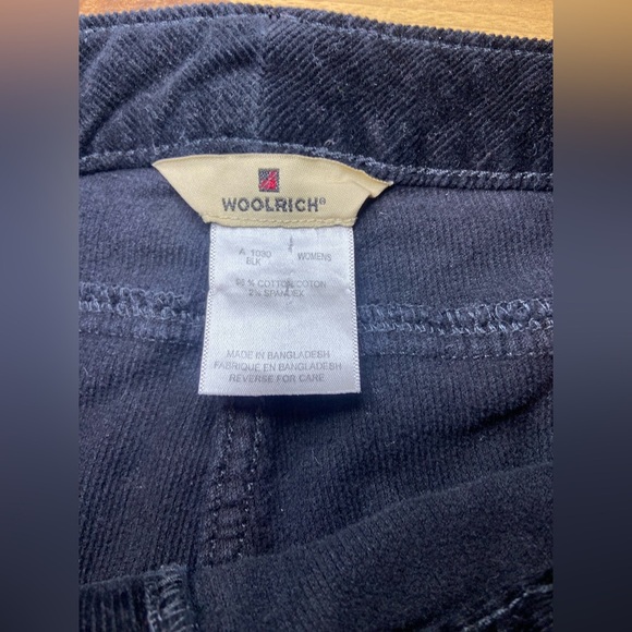 WOOLRICH Women's Black 1215 Corduroy Pants Trousers Mid Rise Cotton Size XL - Picture 3 of 7